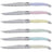 Jean Dubost Laguiole Simplicite - 12pc Steak Knife & Fork Set Pastels