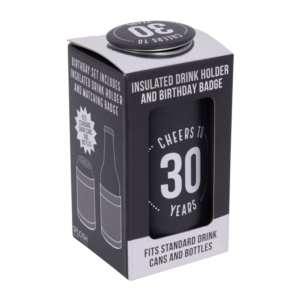Splosh Celebration - 30th Insulated Drink Cooler & Badge Set