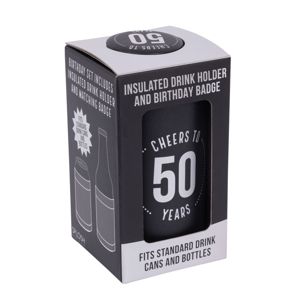 Splosh Celebration - 50th Insulated Drink Cooler & Badge Set