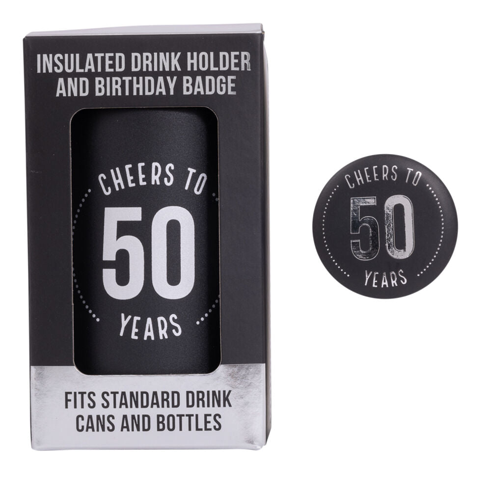 Splosh Celebration - 50th Insulated Drink Cooler & Badge Set