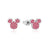 Couture Kingdom - Disney - Stainless Steel Mickey Mouse Heart Enamel Stud Earrings