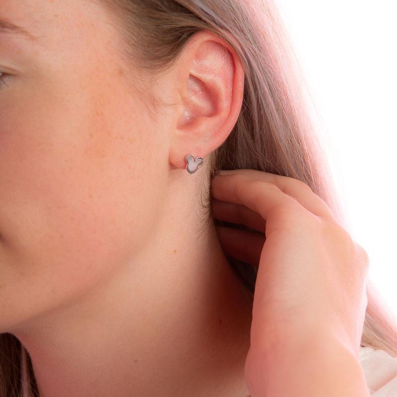 Couture Kingdom - Disney - Stainless Steel Mickey Mouse Silhouette Stud Earrings
