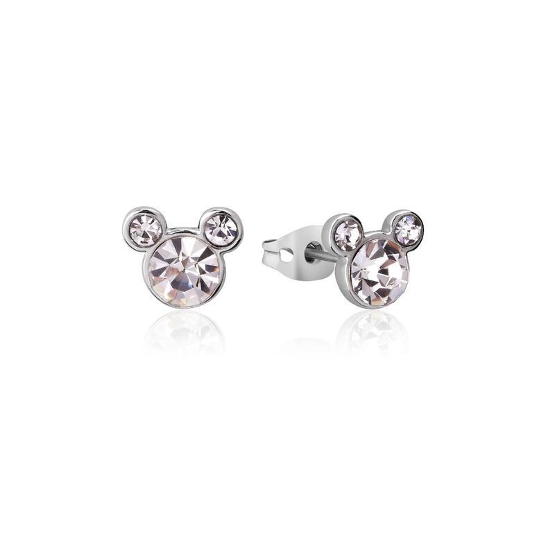 Couture Kingdom - Disney - Stainless Steel Mickey April Birthstone Stud Earrings