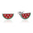 Disney Couture Kingdom - Mickey Mouse - Watermelon Slice Enamel Stud Earrings