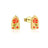 Couture Kingdom - Disney - Beauty and the Beast Enchanted Rose Stud Earrings Yellow Gold