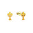 Couture Kingdom - Disney - Beauty and the Beast Lumiere Stud Earrings Yellow Gold