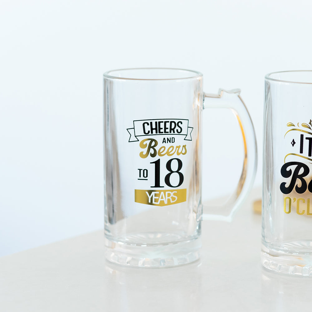 Splosh Sip Celebration Beer Glass - 18th
