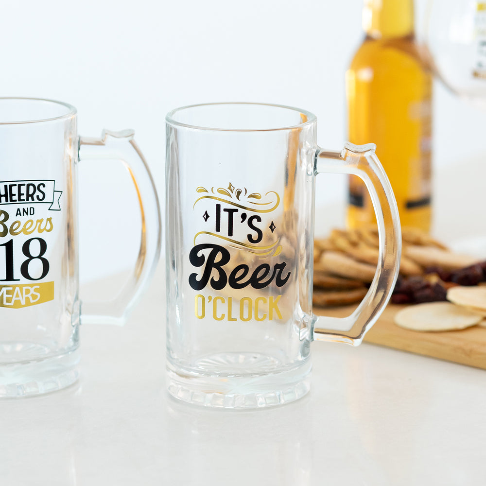 Splosh Sip Celebration Beer Glass - It's Beer O'Clock