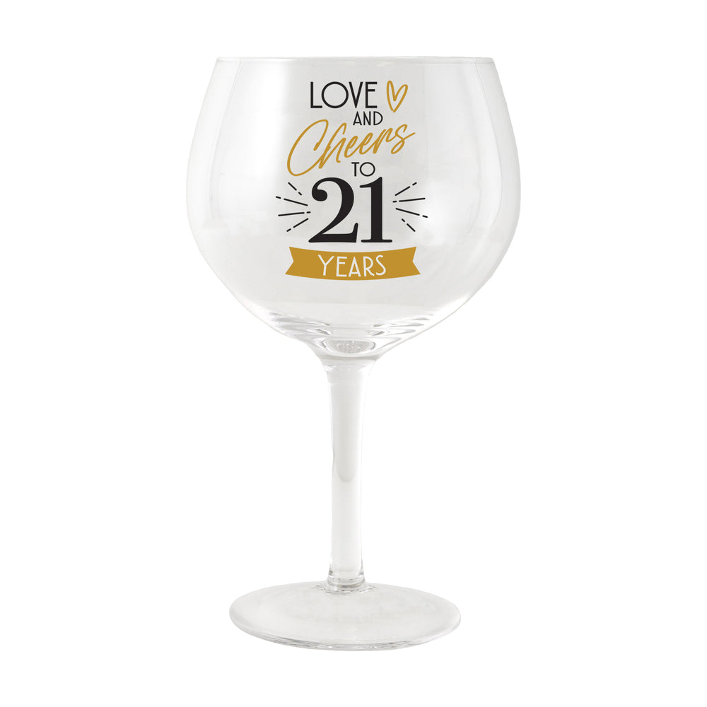 Splosh Sip Celebration Balloon Glass - 21st