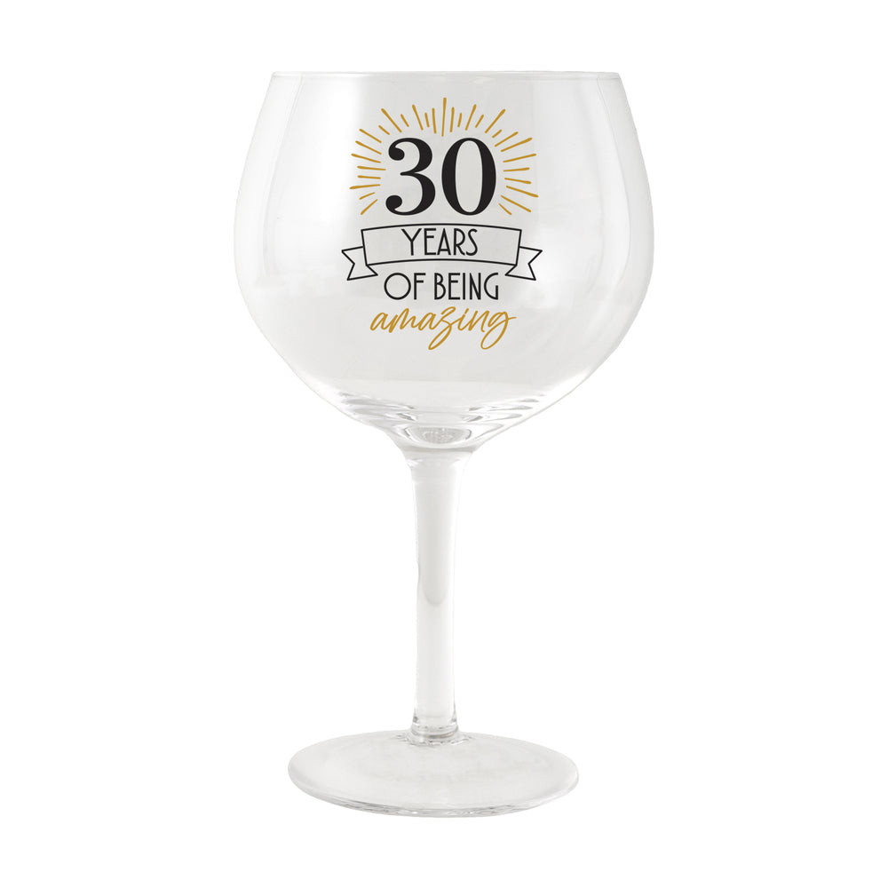 Splosh Sip Celebration Balloon Glass - 30th