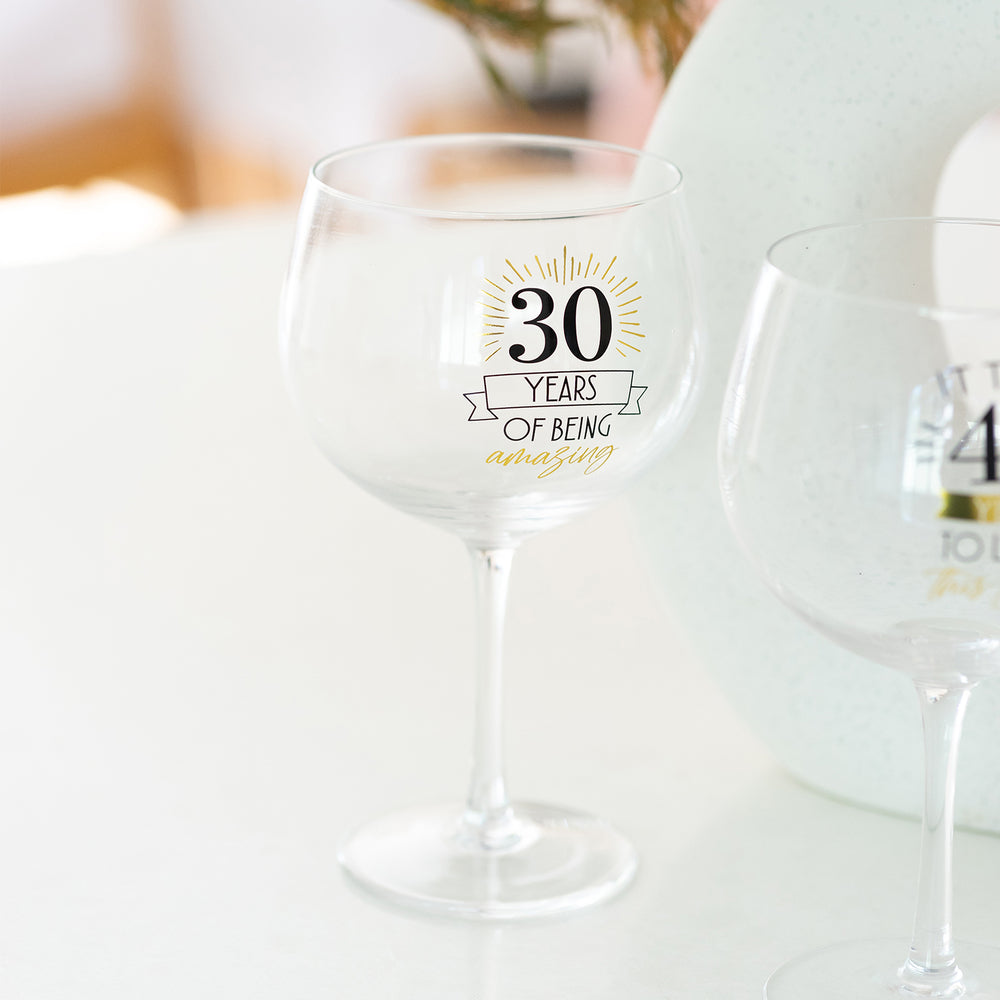 Splosh Sip Celebration Balloon Glass - 30th