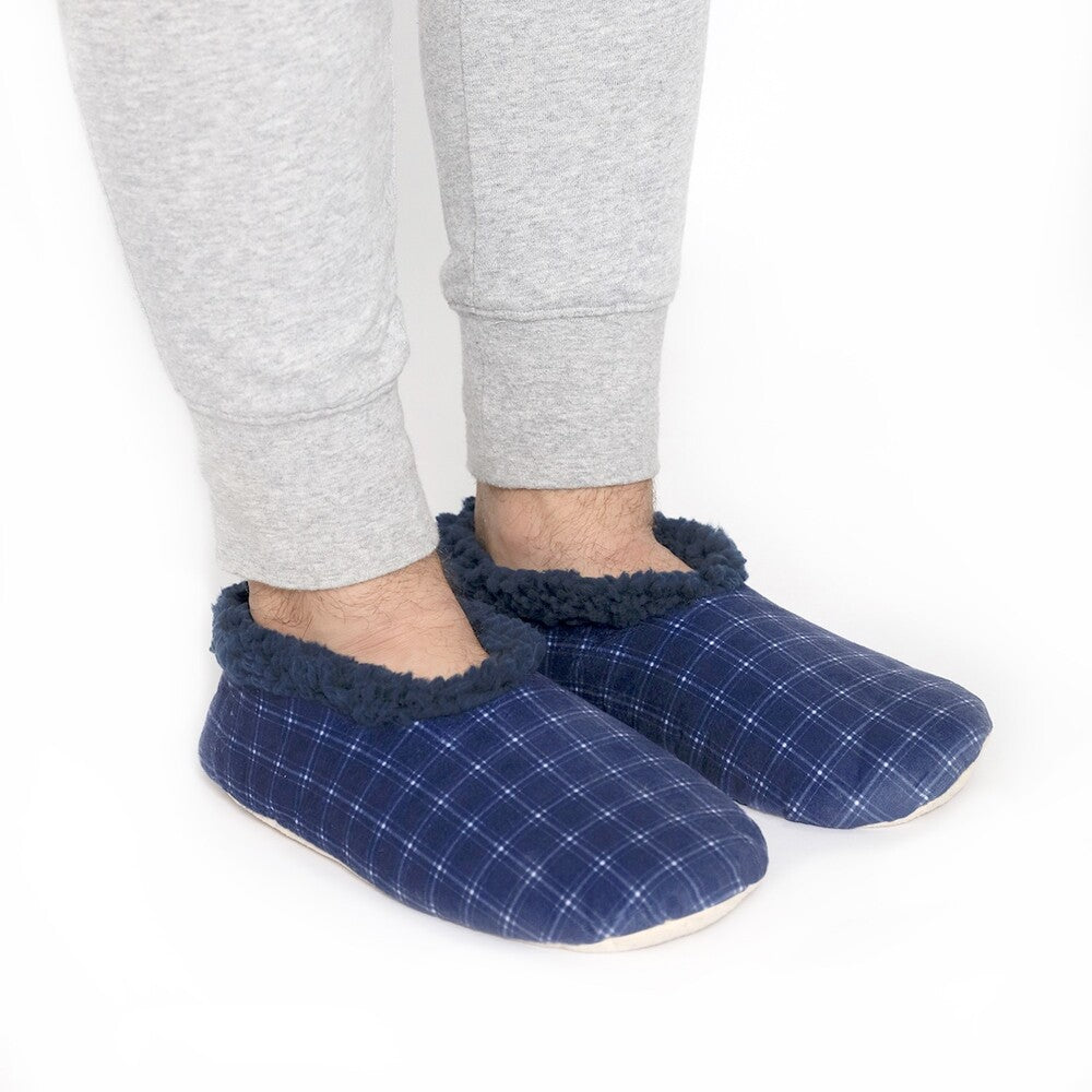 Snugg Ups Mens Velvet Plaid - Navy
