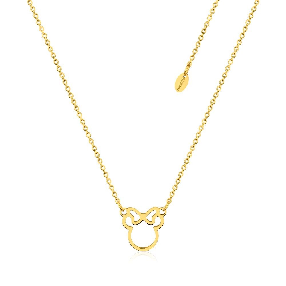 Couture Kingdom - Disney - Minnie Mouse Outline Necklace Yellow Gold