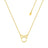 Couture Kingdom - Disney - Minnie Mouse Outline Necklace Yellow Gold