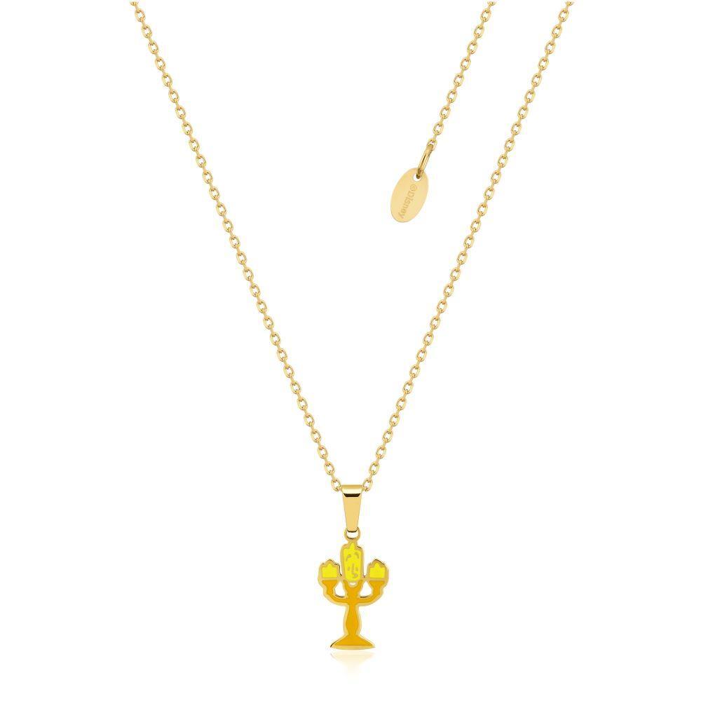 Couture Kingdom - Disney - Beauty and the Beast Lumiere Necklace Yellow Gold