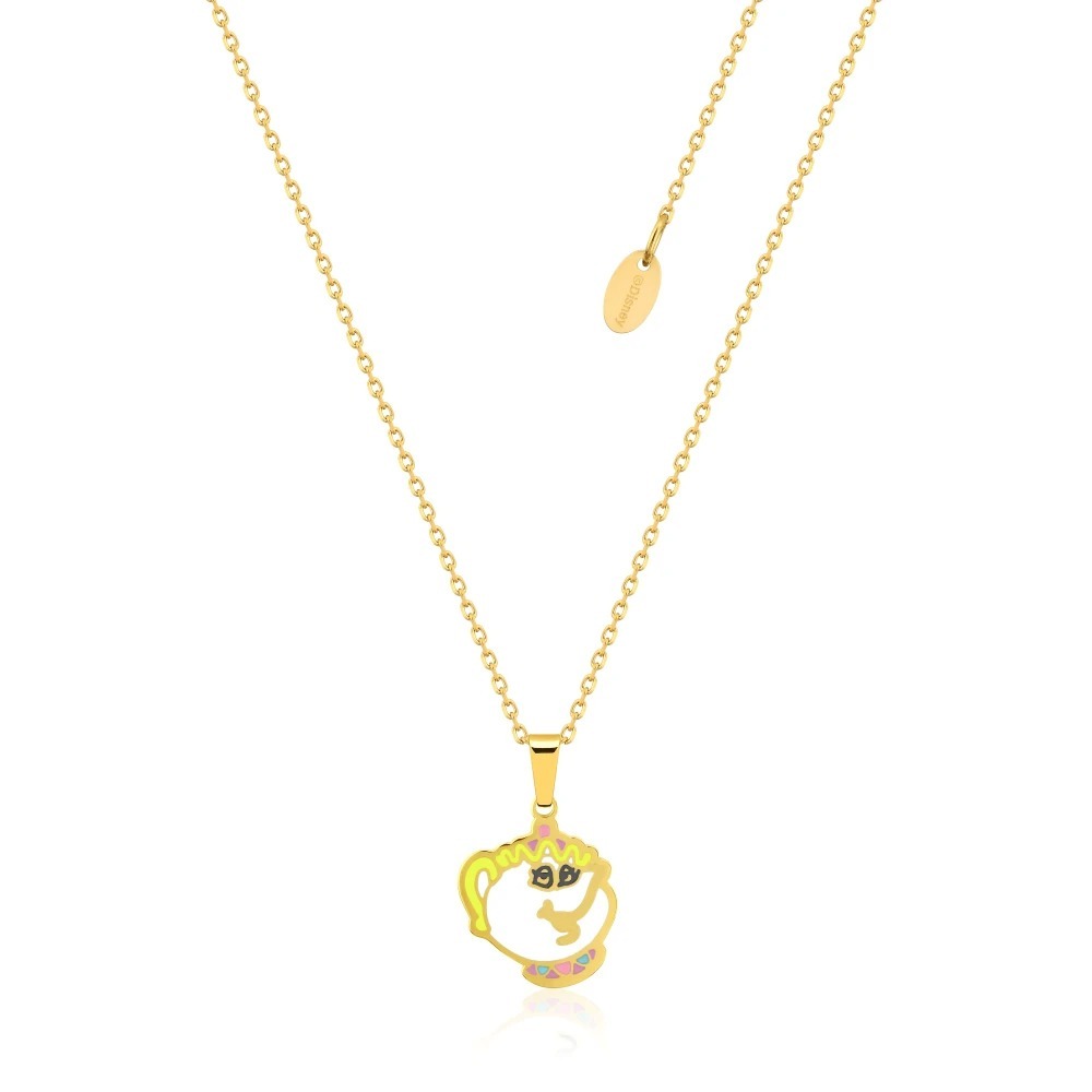 Couture Kingdom - Disney - Beauty and the Beast Mrs Potts Necklace Yellow Gold