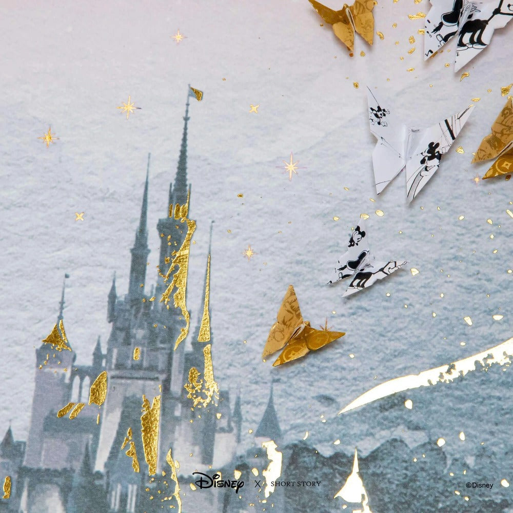Disney x Short Story Deluxe Natural Frame - Mickey And Minnie Castle Stardust