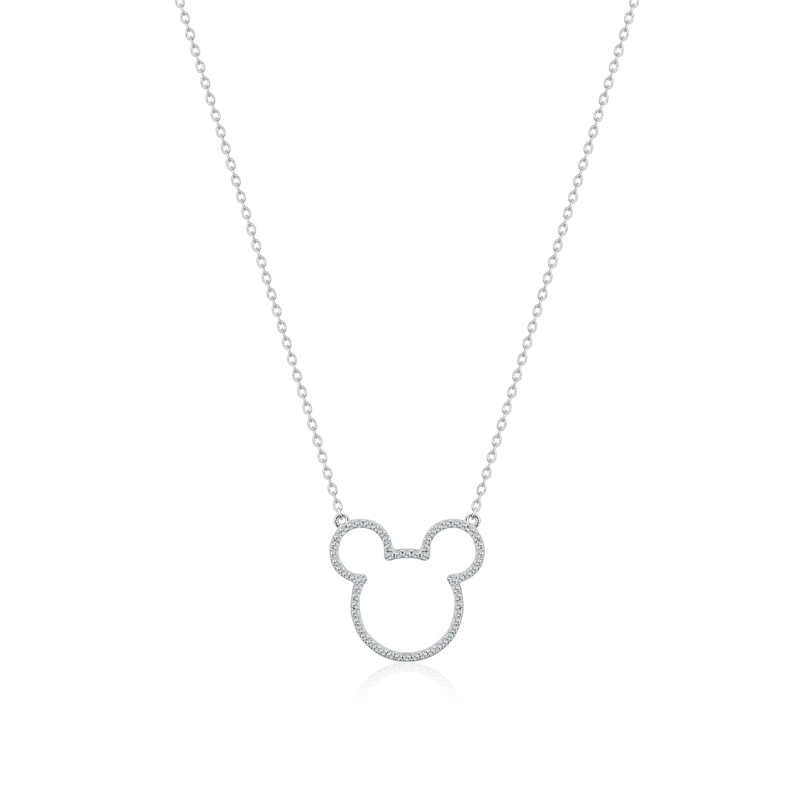Disney Couture Kingdom Precious Metal - Mickey Mouse - Crystal Outline Necklace