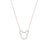 Disney Couture Kingdom Precious Metal - Mickey Mouse - Crystal Outline Necklace Rose Gold