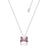 Disney Couture Kingdom Precious Metal - Minnie Mouse - Bow Red CZ Necklace Silver