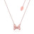 Disney Couture Kingdom Precious Metal - Minnie Mouse - Bow Necklace Rose Gold