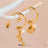 Disney x Short Story Hoop Earrings Little Mermaid - Gold