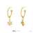 Disney x Short Story Hoop Earrings Frozen - Gold