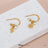 Disney x Short Story Hoop Earrings Frozen - Gold