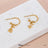 Disney x Short Story Hoop Earrings Castle - Gold