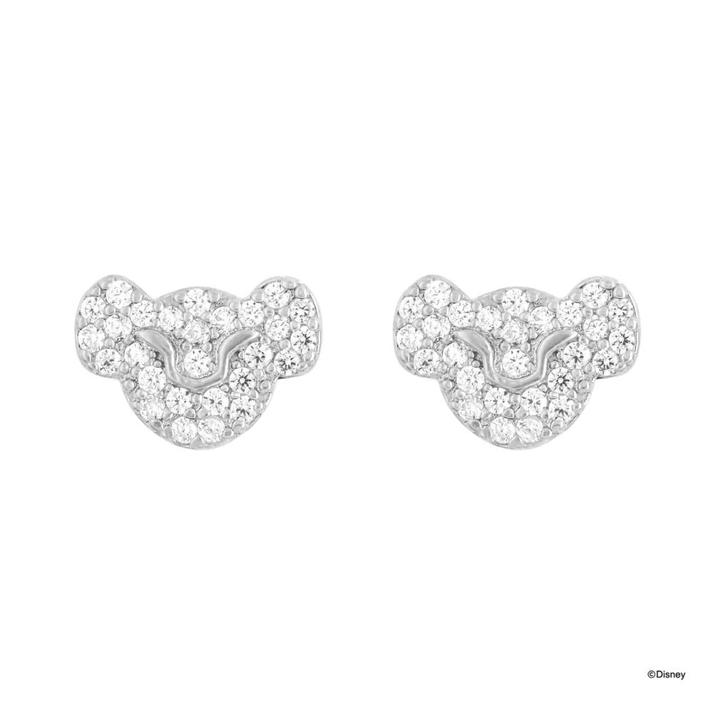 Disney x Short Story Earrings The Lion King Simba Face - Silver