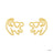 Disney x Short Story Earrings The Lion King Simba Stencil - Gold