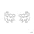 Disney x Short Story Earrings The Lion King Simba Stencil - Silver