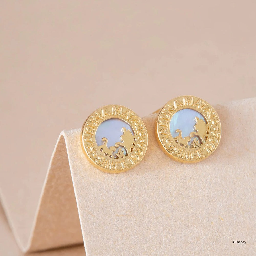 Disney x Short Story Earrings The Lion King Hakuna Matata - Gold