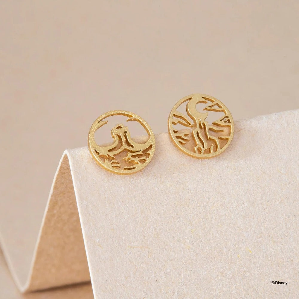 Disney x Short Story Earrings The Lion King Outlands Stencil - Gold