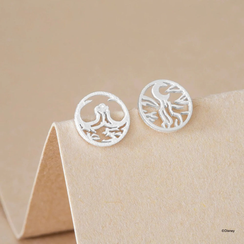 Disney x Short Story Earrings The Lion King Outlands Stencil - Silver