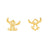 Disney x Short Story Earrings Stitch - Gold