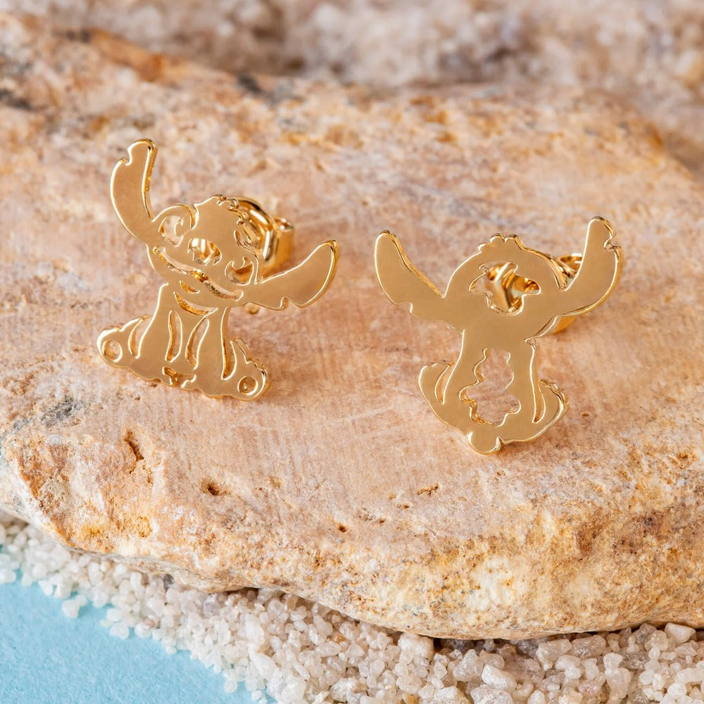 Disney x Short Story Earrings Stitch - Gold
