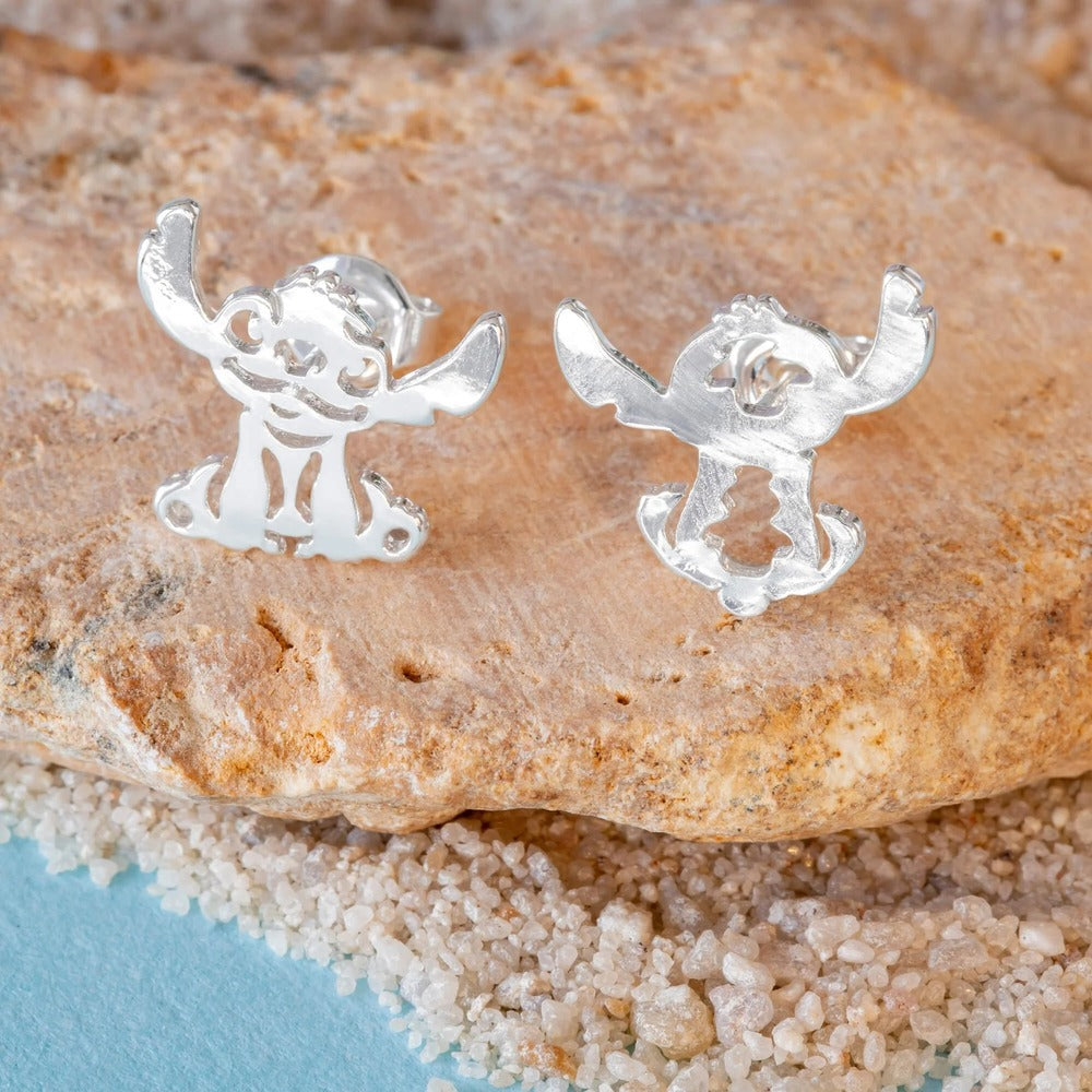 Disney x Short Story Earrings Stitch - Silver
