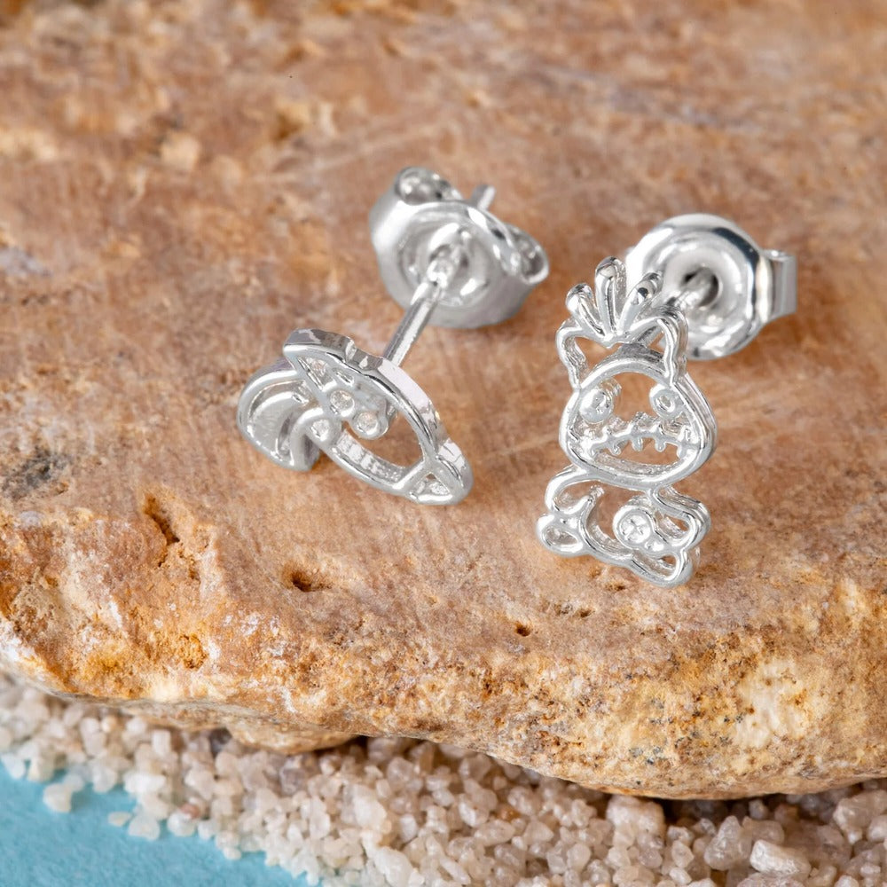 Disney x Short Story Earrings Lilo & Stitch Scrump & Blaster Stencil - Silver