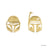 Star Wars x Short Story Earrings - Mandalorian & Boba Fett - Gold