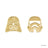 Star Wars x Short Story Earrings - Darth Vader & Stormtrooper - Gold