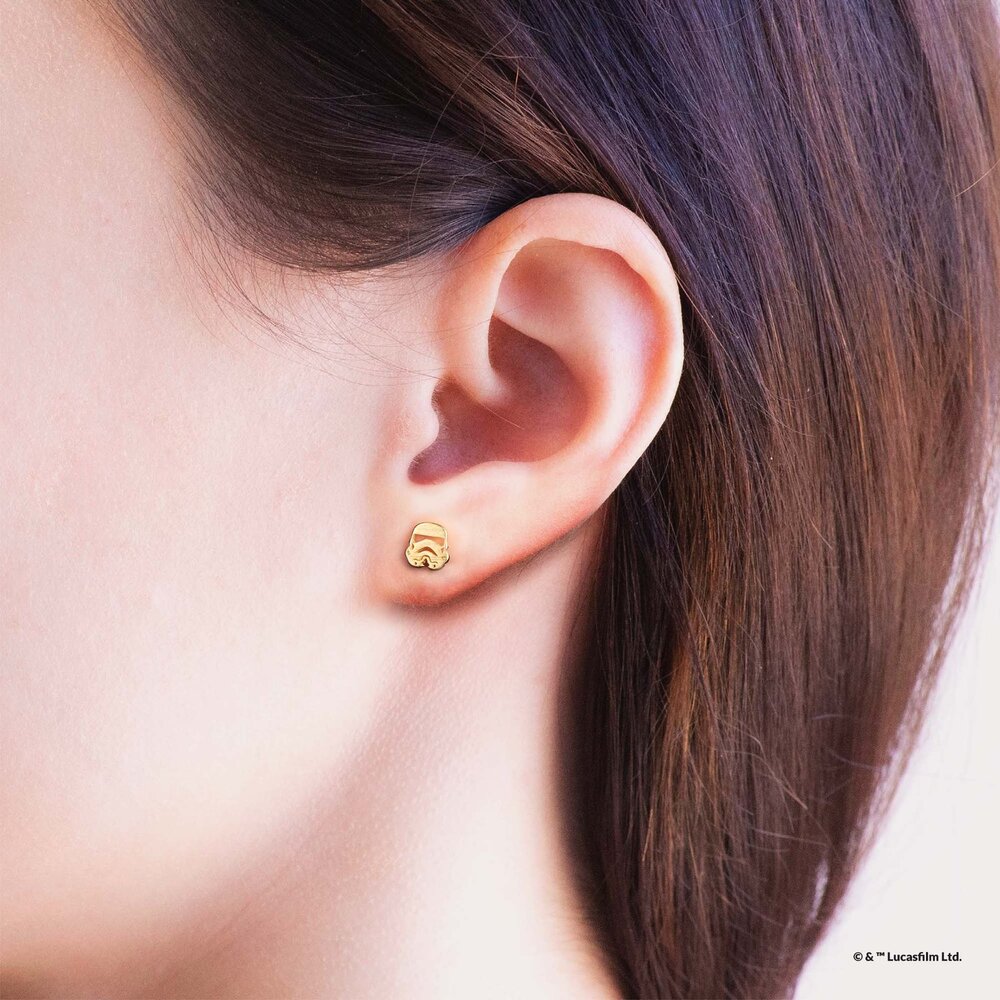 Star Wars x Short Story Earrings - Darth Vader & Stormtrooper - Gold