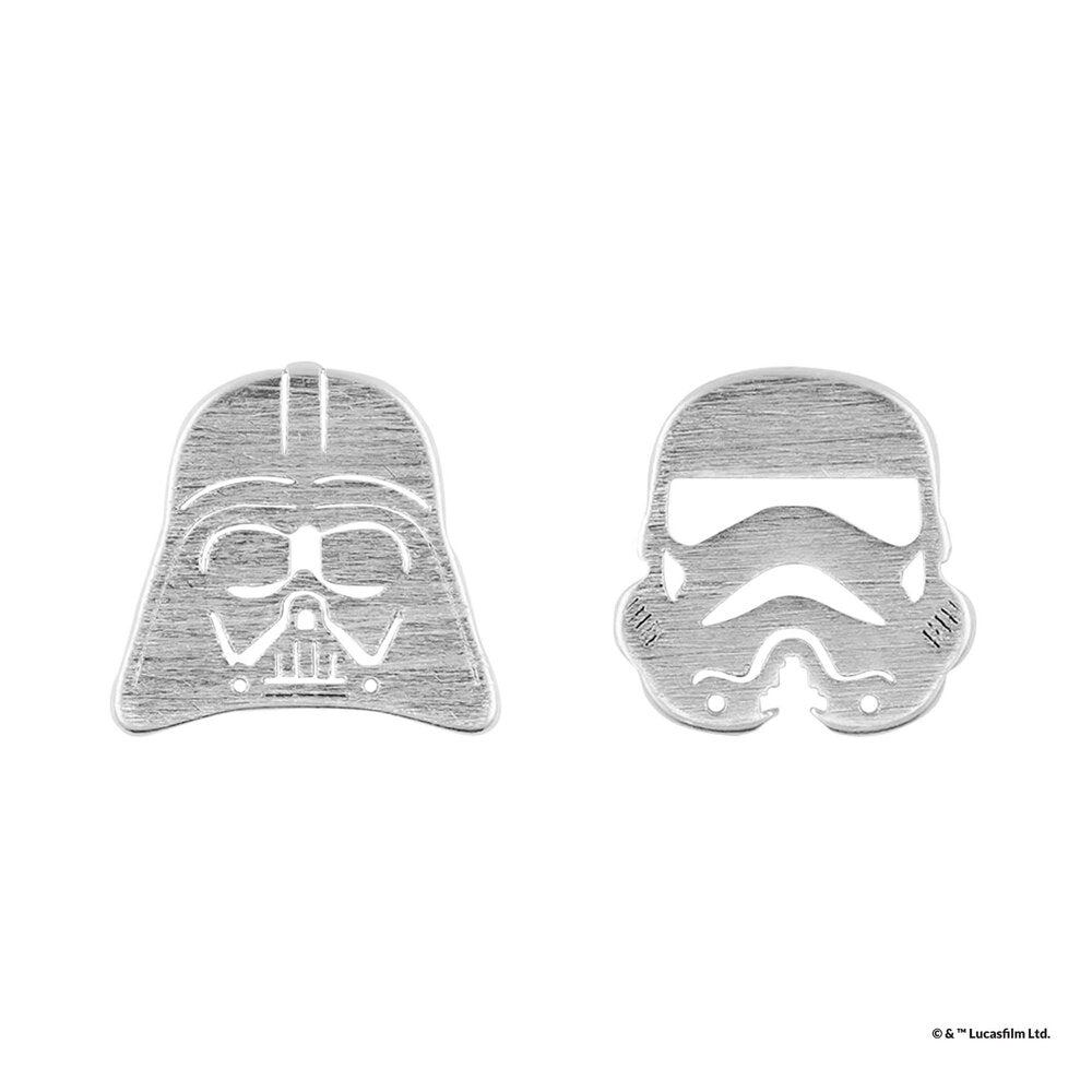 Star Wars x Short Story Earrings - Darth Vader & Stormtrooper - Silver