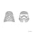 Star Wars x Short Story Earrings - Darth Vader & Stormtrooper - Silver