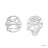 Star Wars x Short Story Earrings - Death Star - Silver