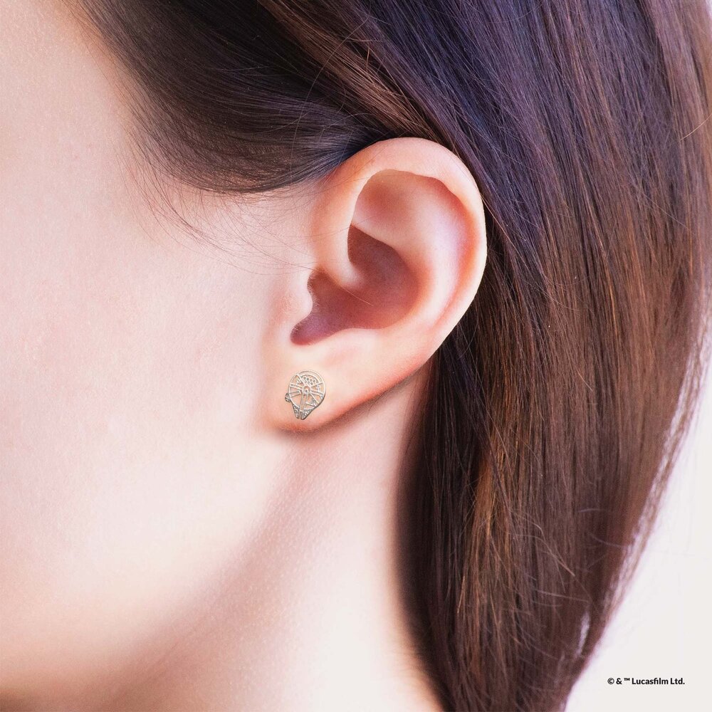 Star Wars x Short Story Earrings - Death Star - Silver