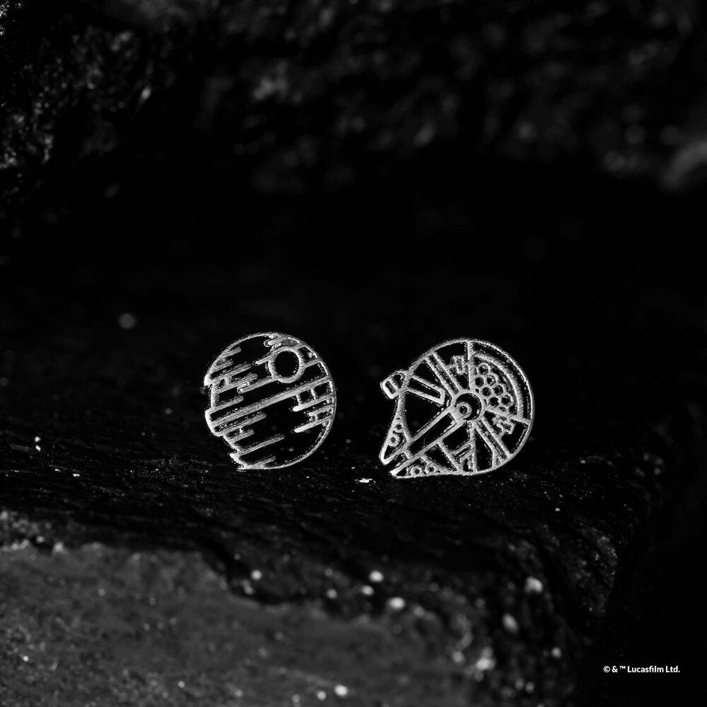 Star Wars x Short Story Earrings - Death Star - Silver