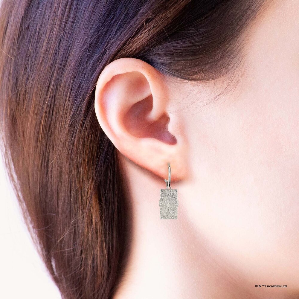 Star Wars x Short Story Earrings - Mandalorian - Silver