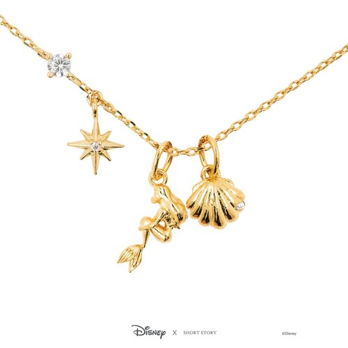 Disney x Short Story Necklace Little Mermaid - Gold