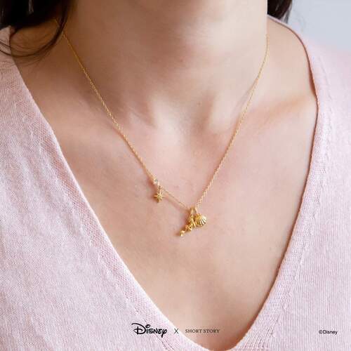 Disney x Short Story Necklace Little Mermaid - Gold
